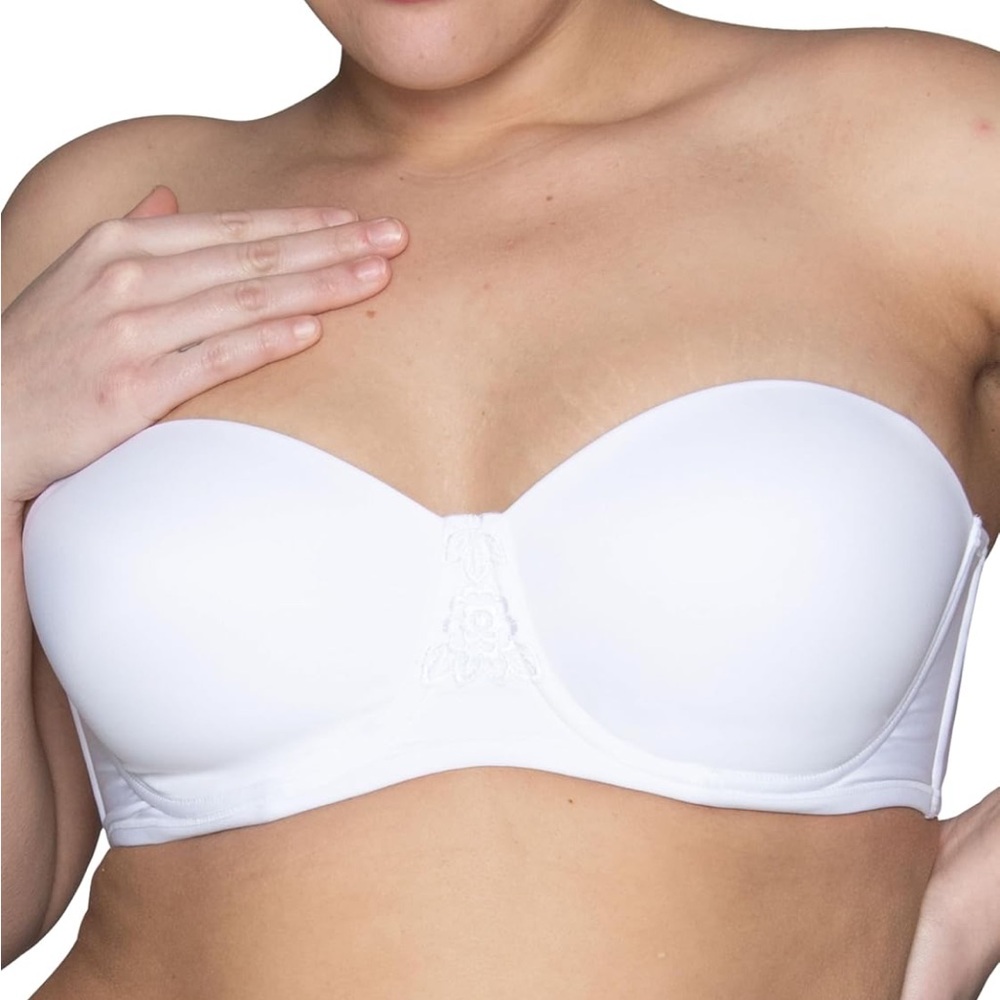 Vanity Fair White Strapless Bra Seamless Support